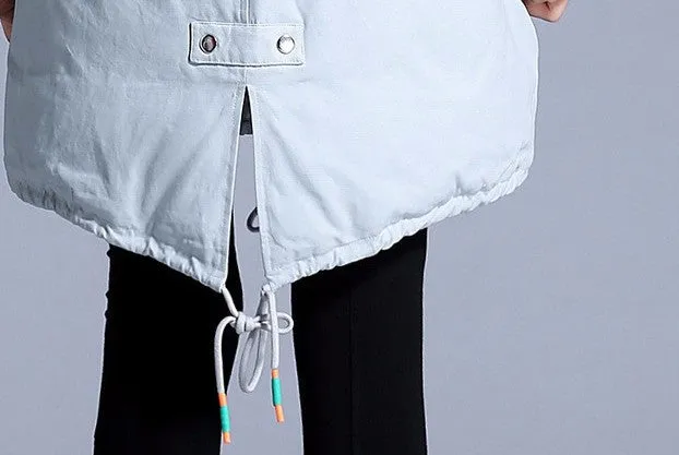 Solid Color Warm Winter Down Jacket For Women