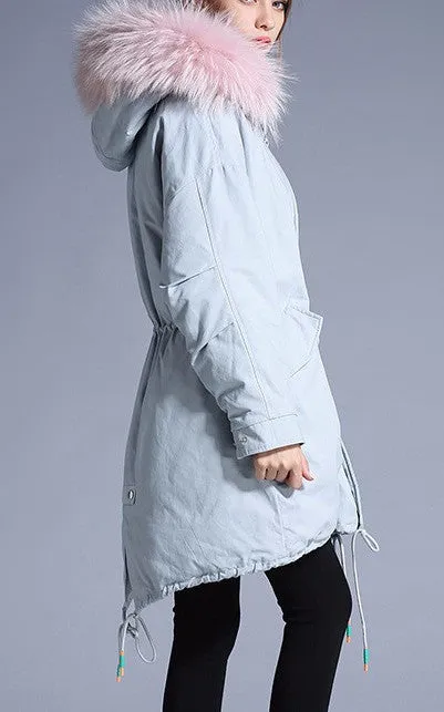 Solid Color Warm Winter Down Jacket For Women