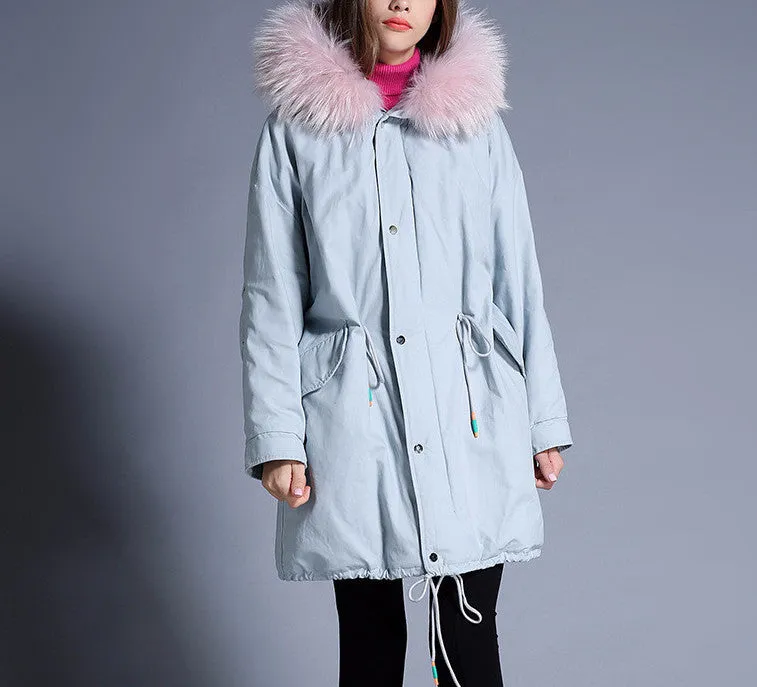 Solid Color Warm Winter Down Jacket For Women