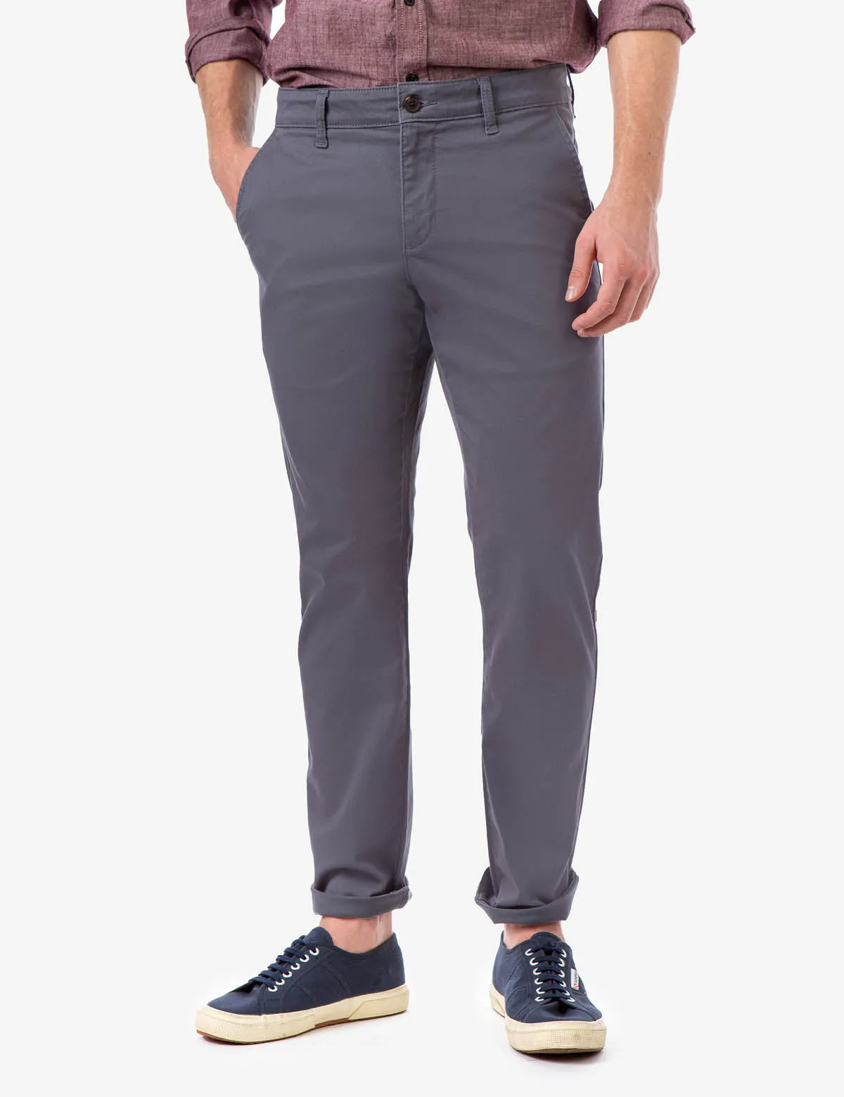 STRAIGHT TWILL CHINO PANTS