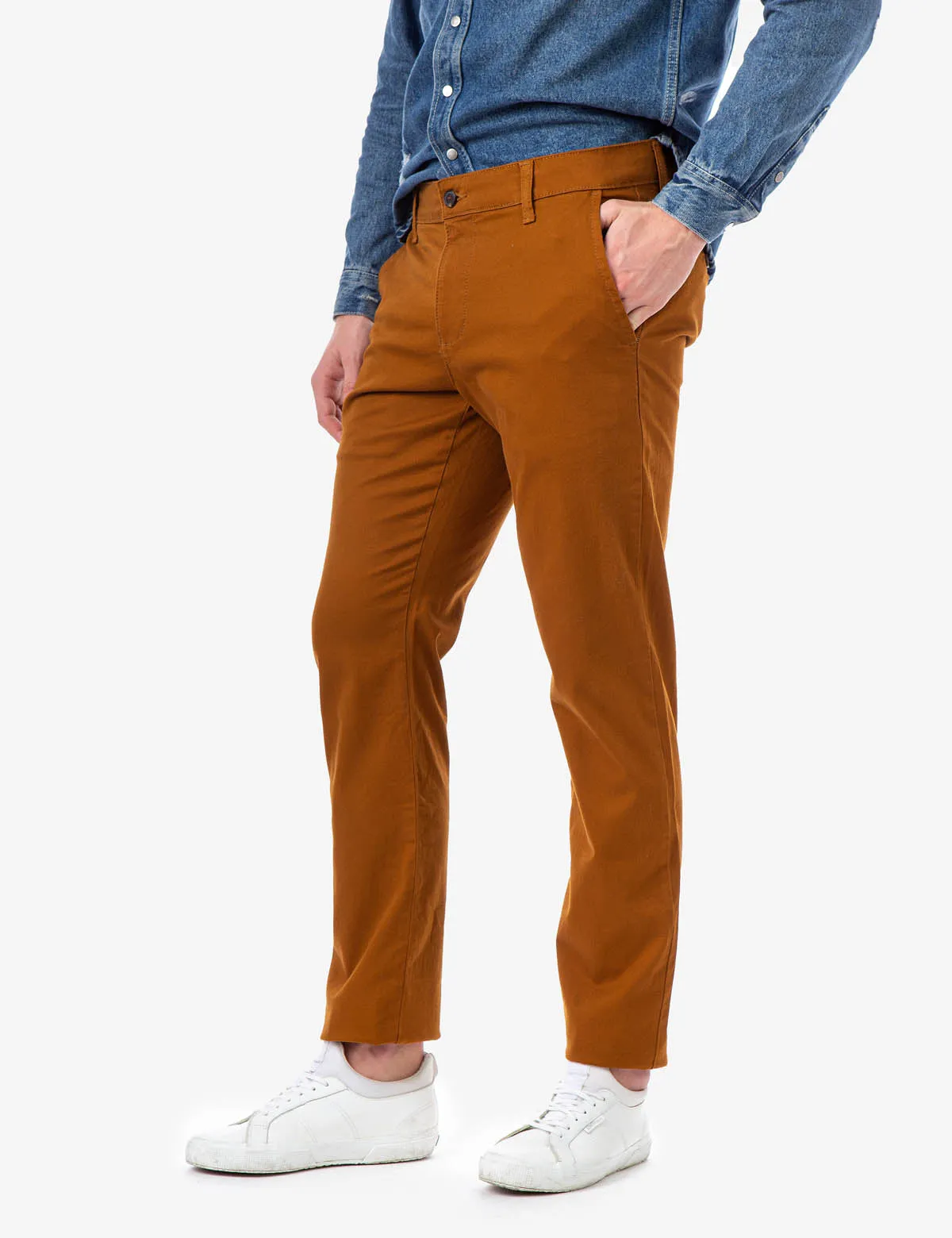 STRAIGHT TWILL CHINO PANTS