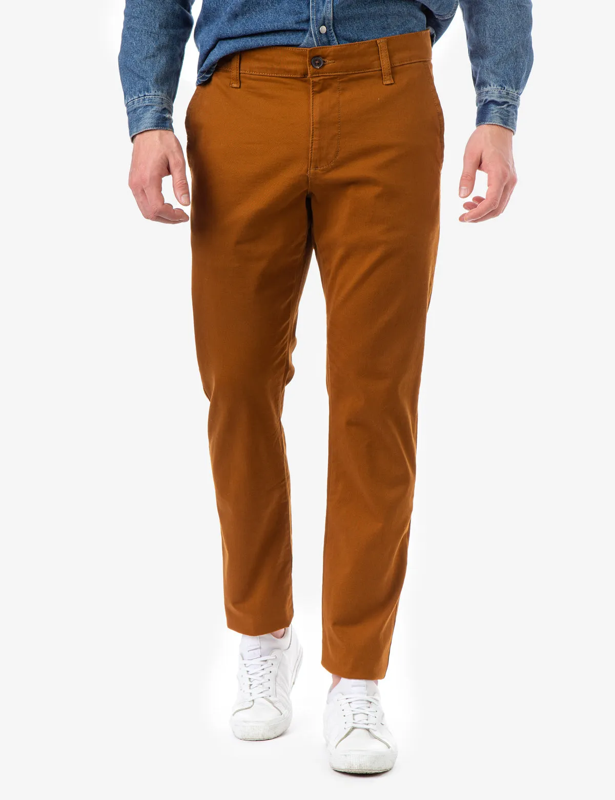 STRAIGHT TWILL CHINO PANTS
