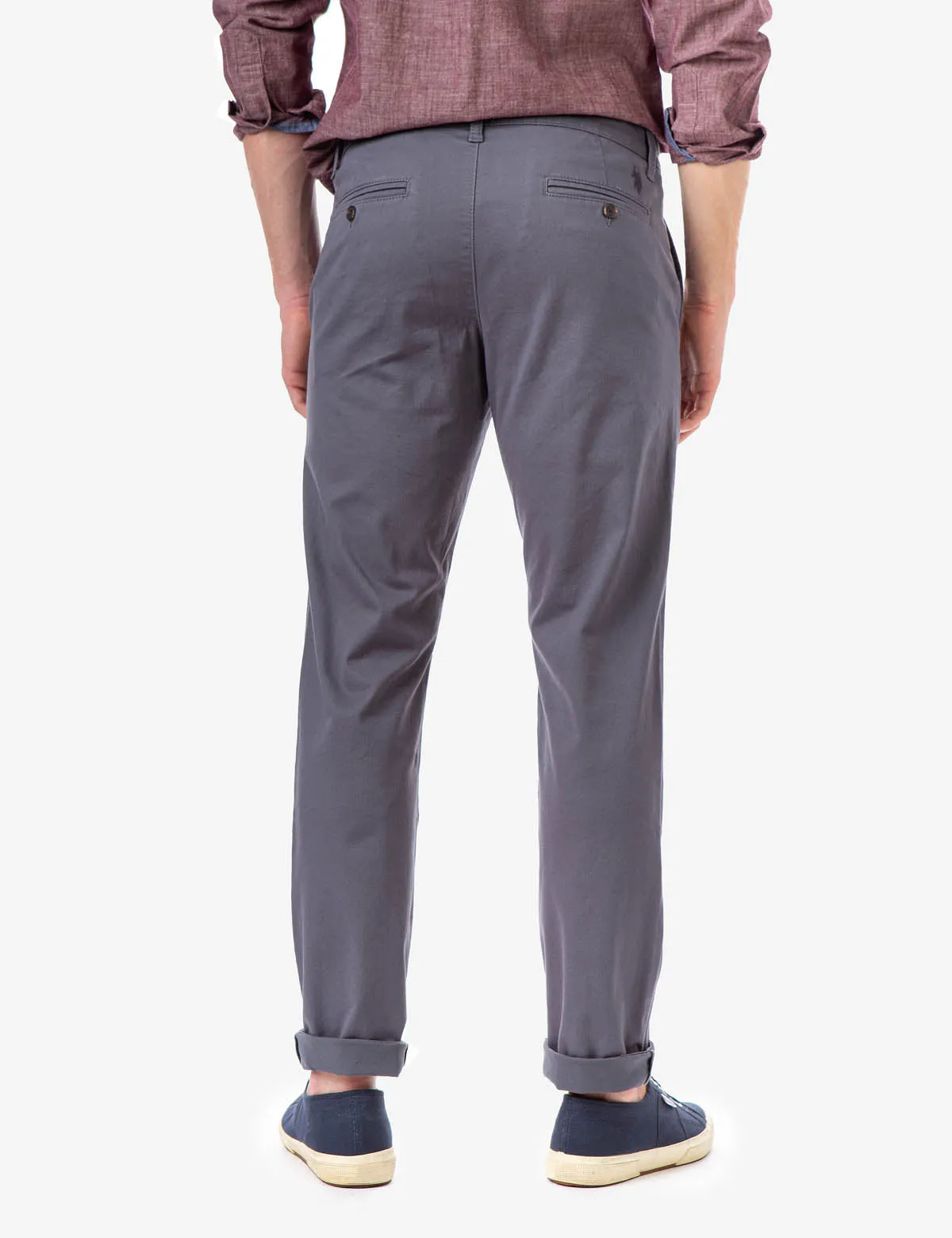 STRAIGHT TWILL CHINO PANTS