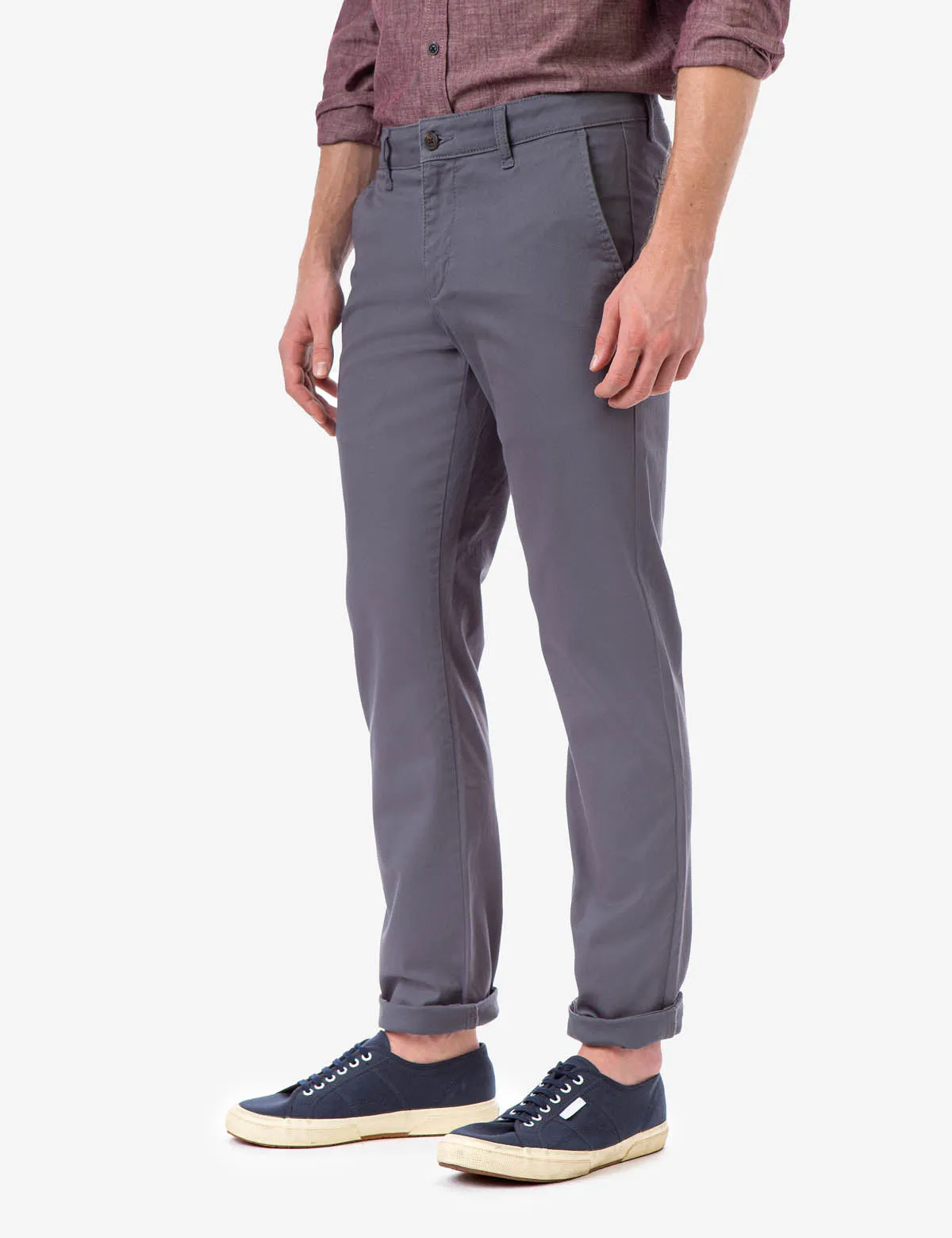 STRAIGHT TWILL CHINO PANTS