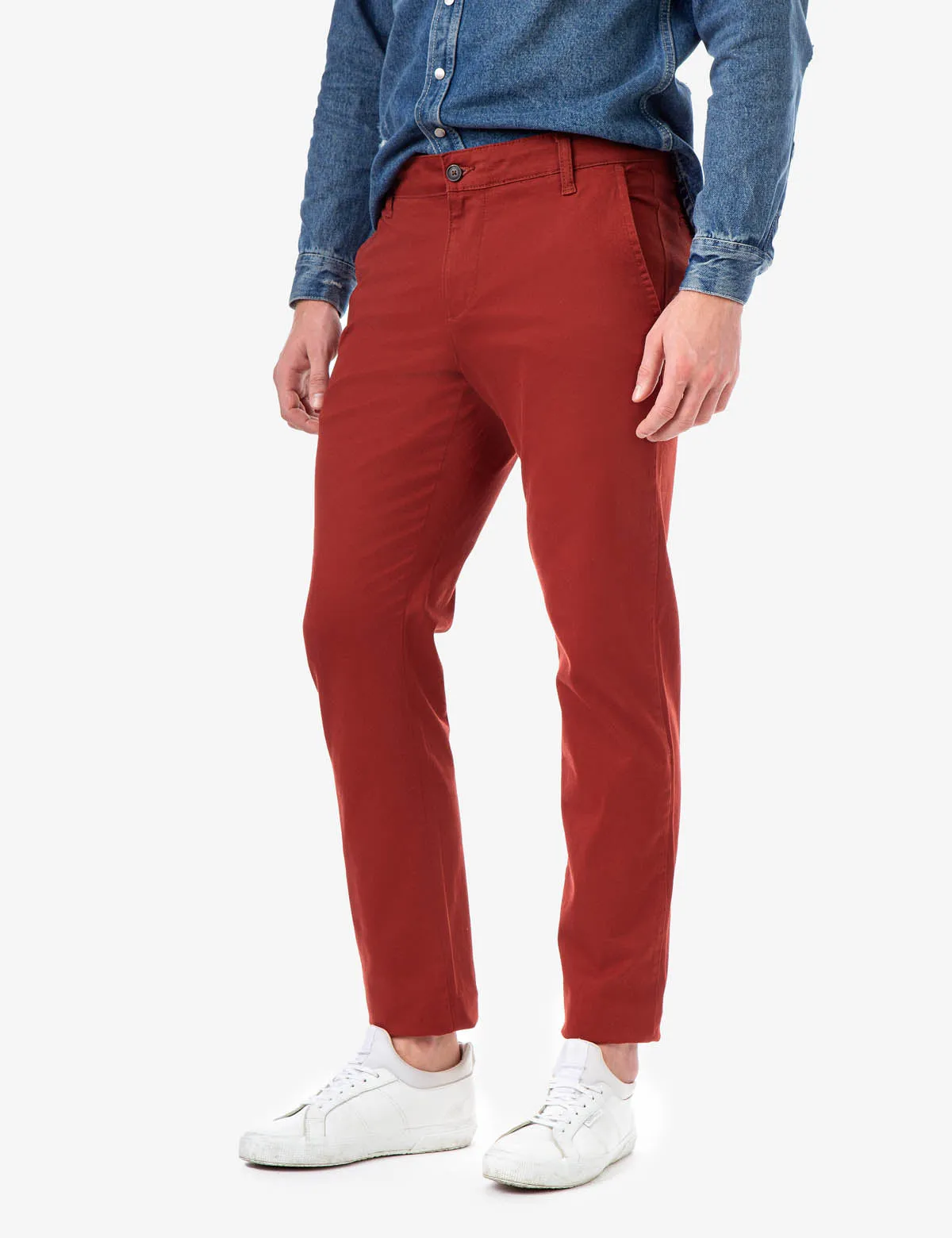 STRAIGHT TWILL CHINO PANTS