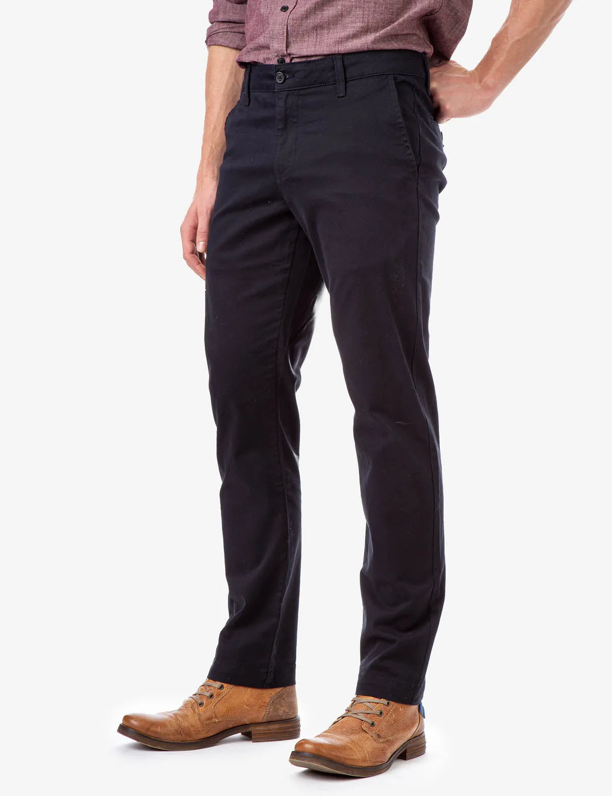 STRAIGHT TWILL CHINO PANTS