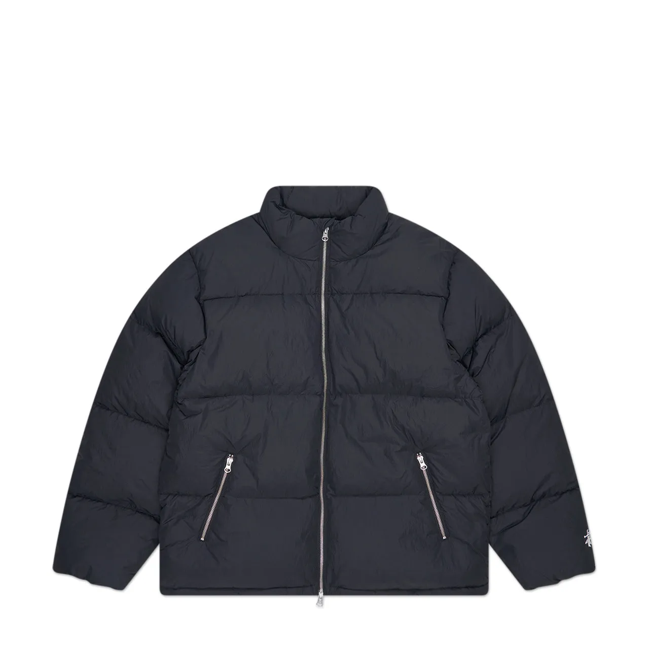 stüssy nylon down puffer (black)