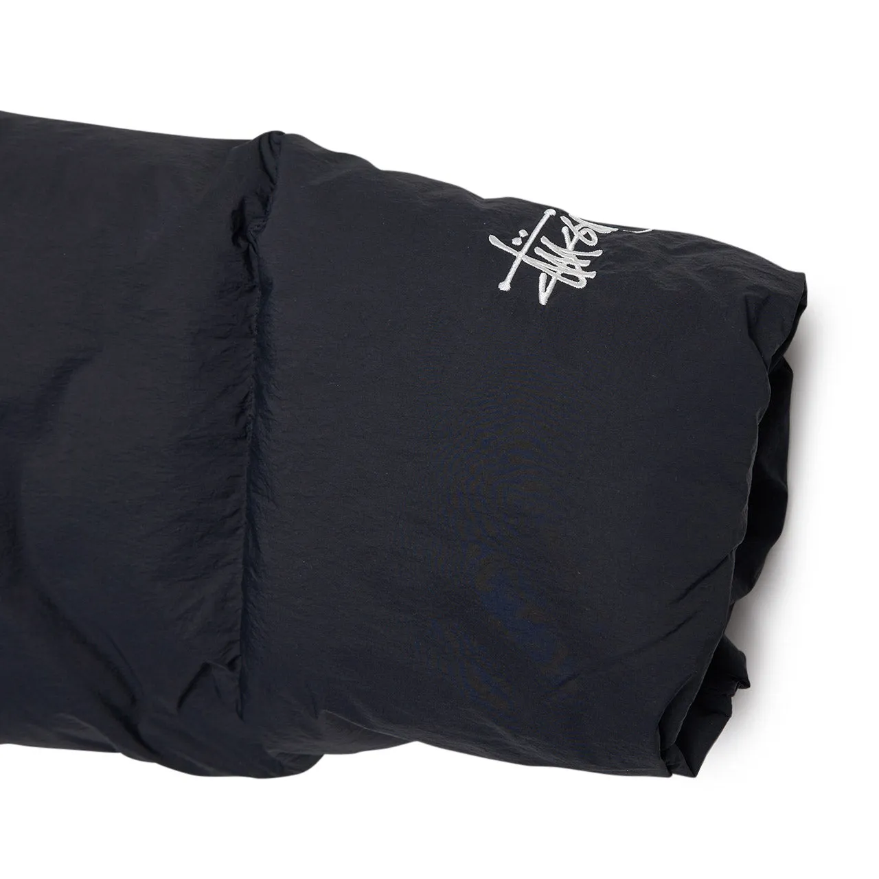 stüssy nylon down puffer (black)
