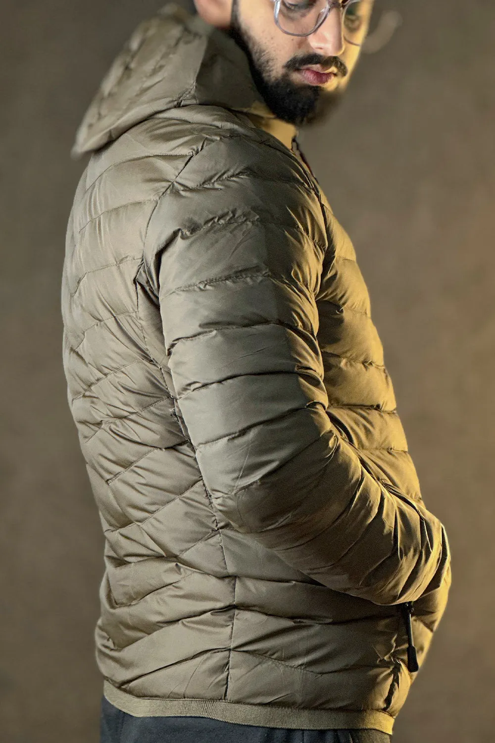 Taupe Puffer Jacket - 1124139
