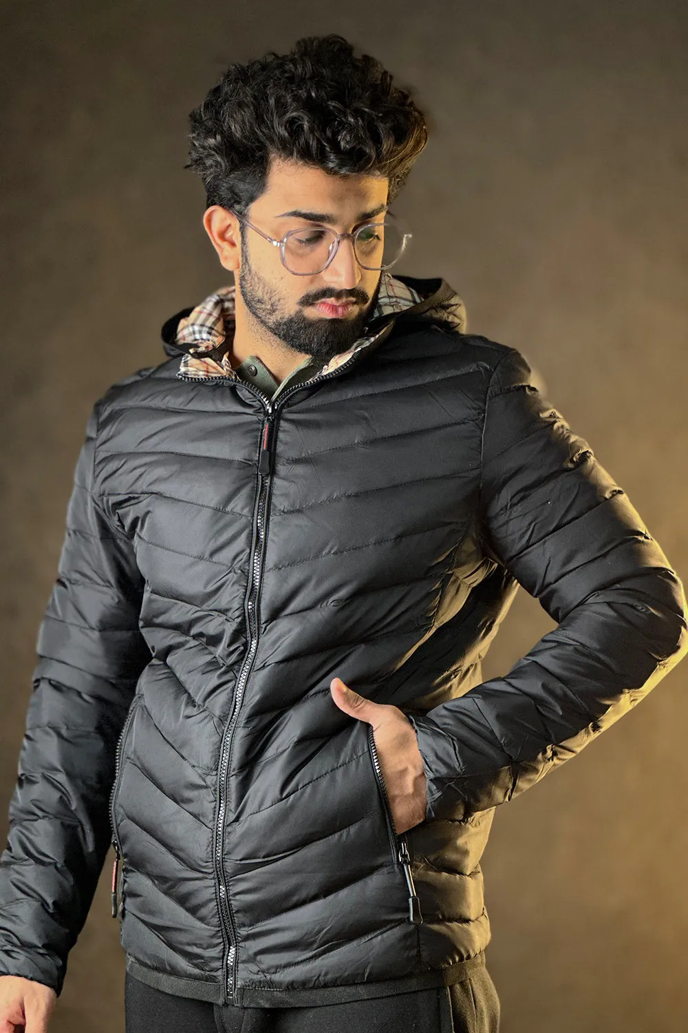 Taupe Puffer Jacket - 1124139