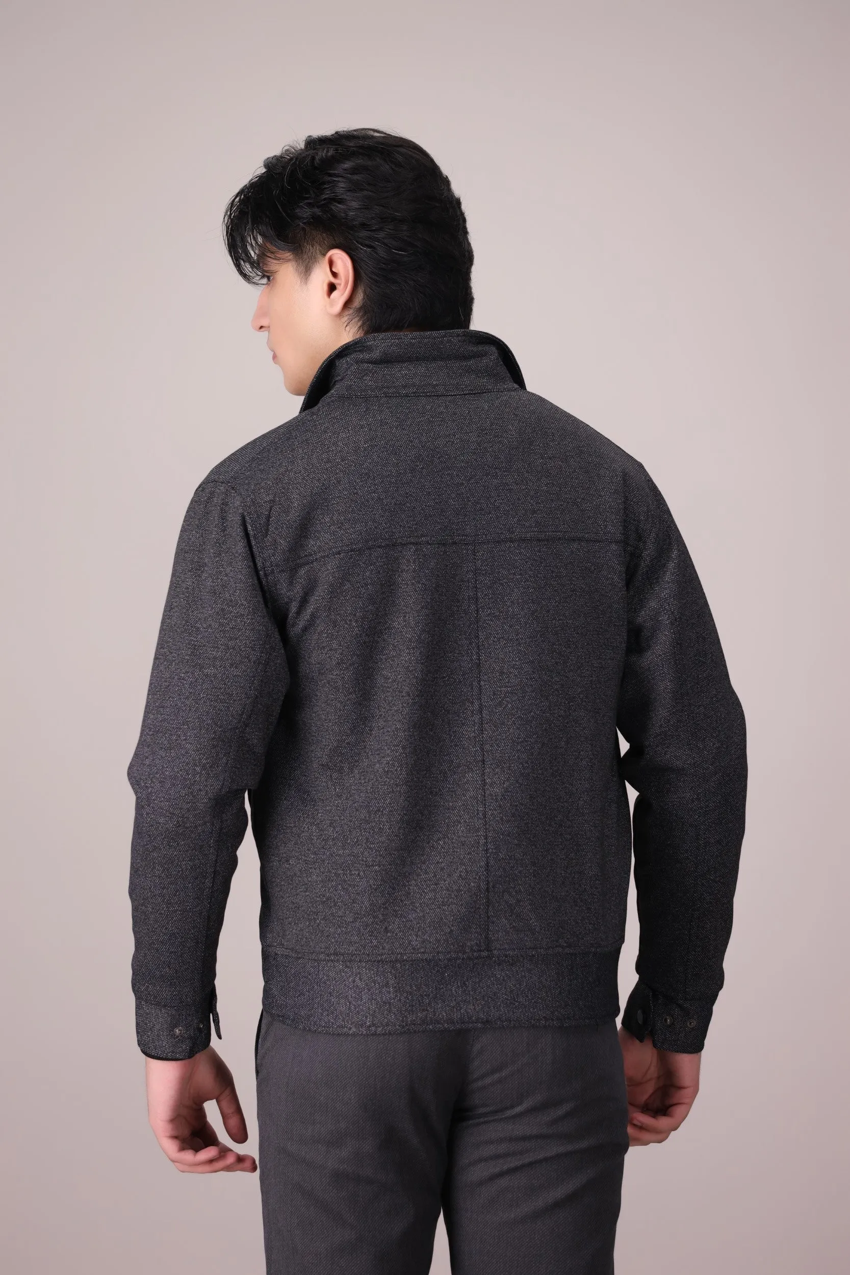 TEXTURED BIKER JACKET