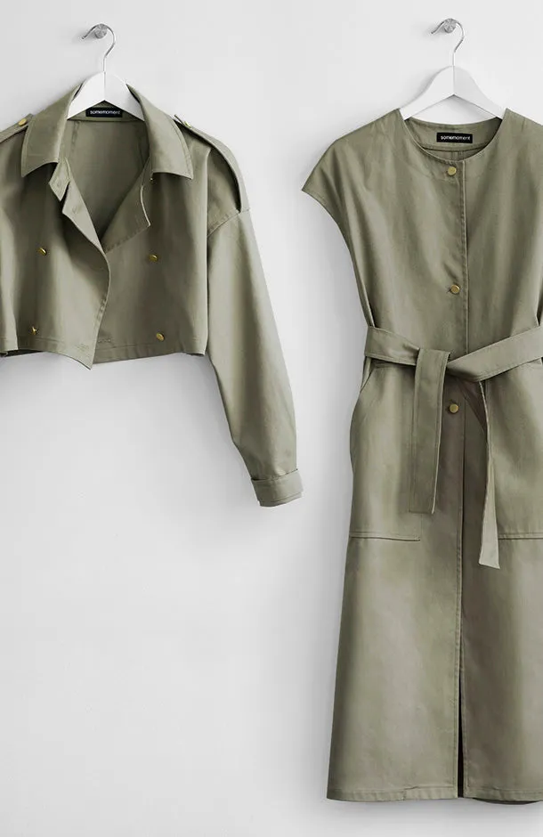 TWO-PIECE KHAKI TRENCH COAT
