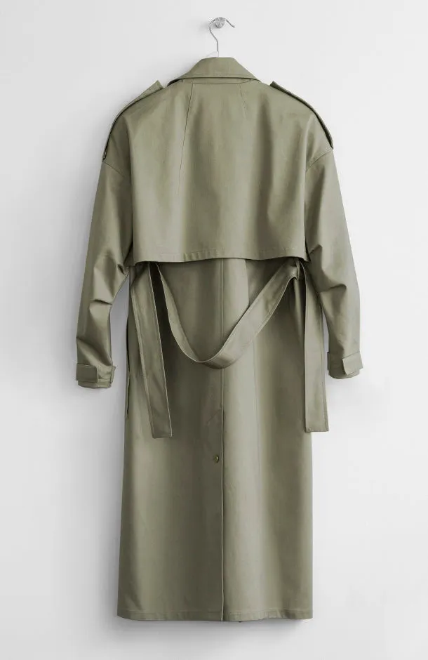 TWO-PIECE KHAKI TRENCH COAT