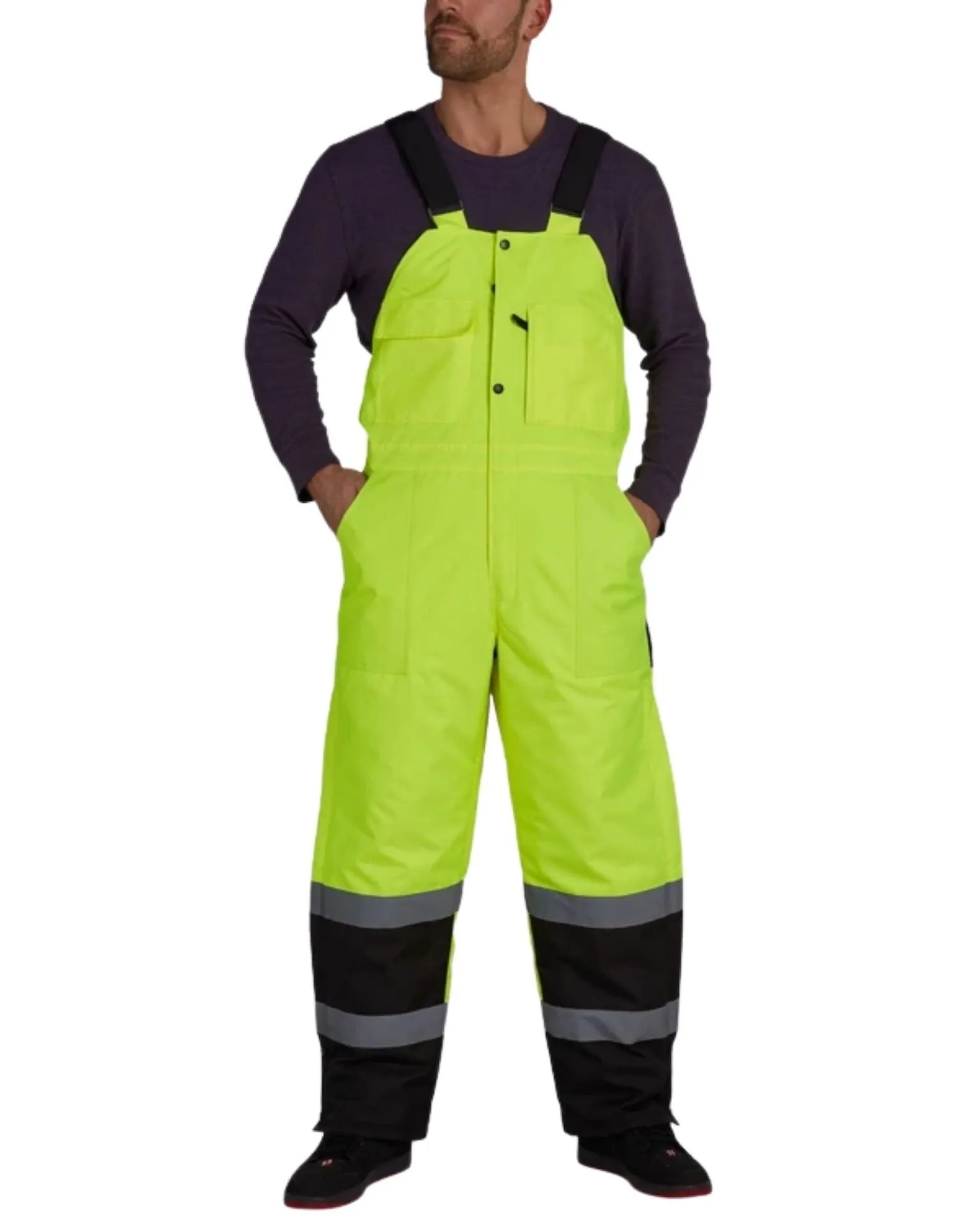 UHV500 HiVis Lined Bib Overalls