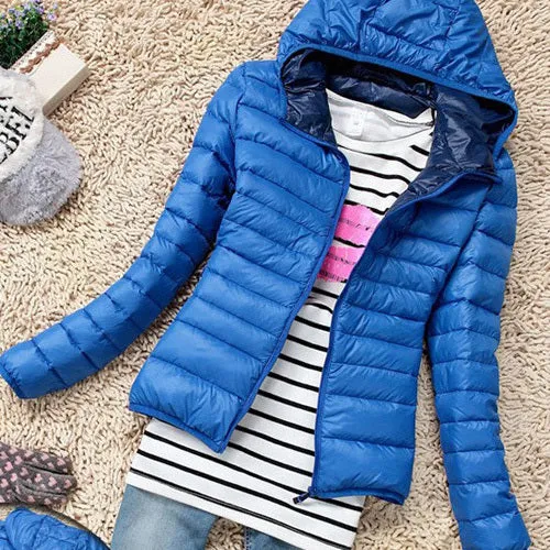 Women Basic Jacket Coat Female Slim Hooded Brand Cotton Coats