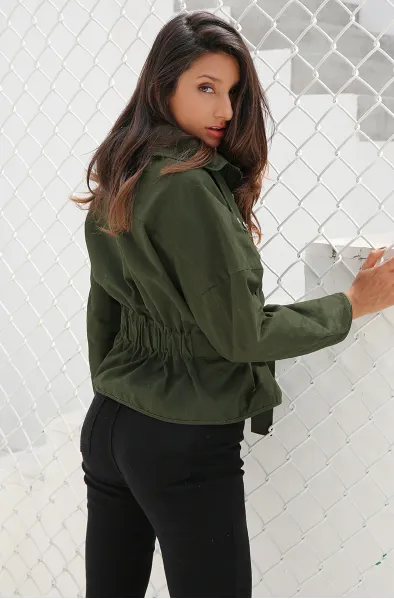 Women's Autumn Casual Sash Basic Jacket