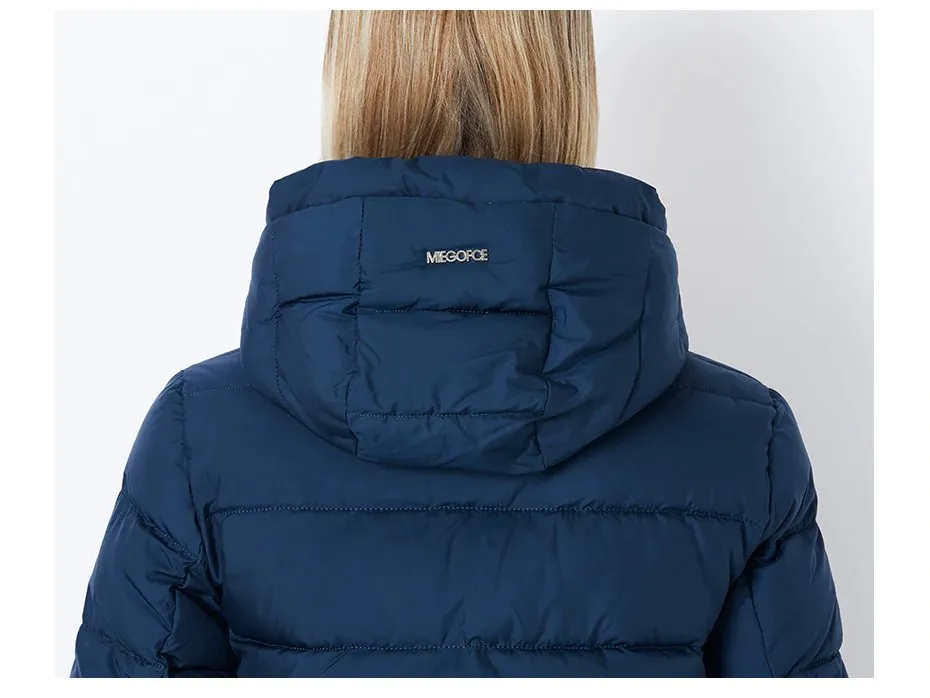 Women's Autumn/Winter Cotton Padded Windproof Long Down Jacket With Hood