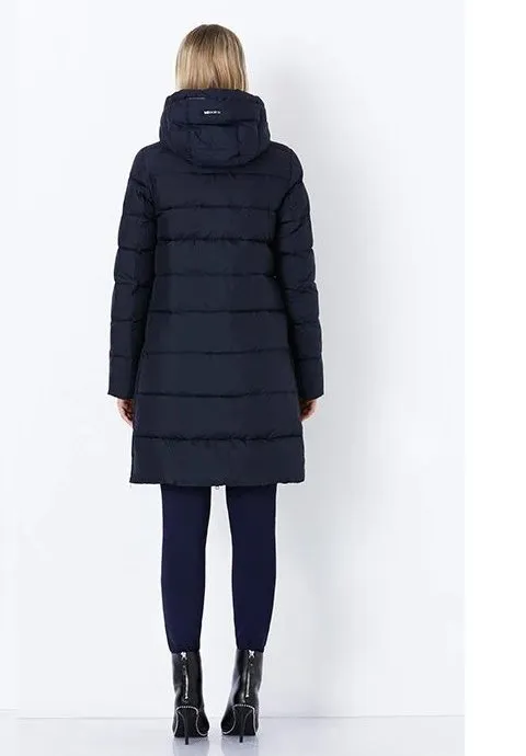 Women's Autumn/Winter Cotton Padded Windproof Long Down Jacket With Hood