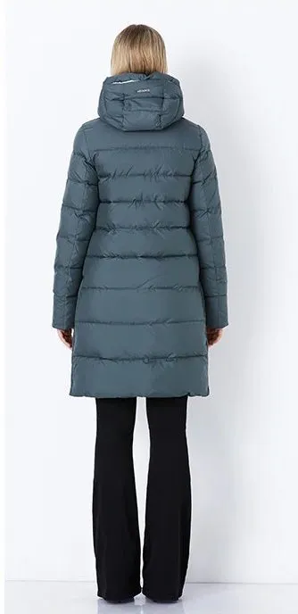 Women's Autumn/Winter Cotton Padded Windproof Long Down Jacket With Hood