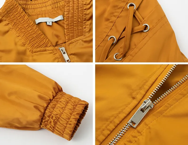 Women's Spring Satin Basic Bomber
