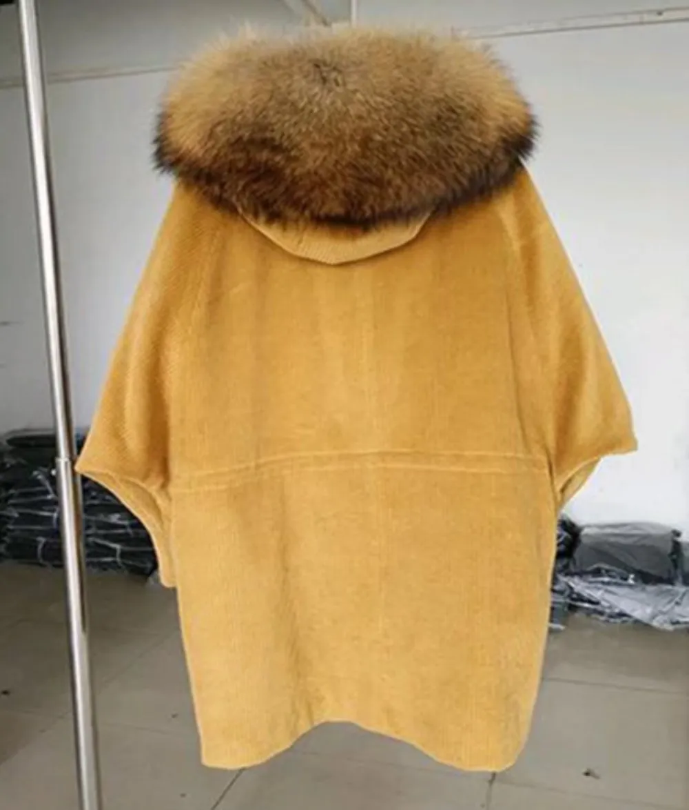 Women's Winter Casual Long Warm Coat With Raccoon Fur