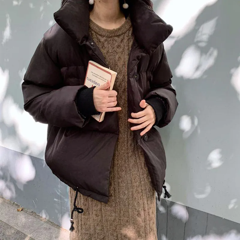 Women's Winter Casual Loose Warm Parka With Buttons