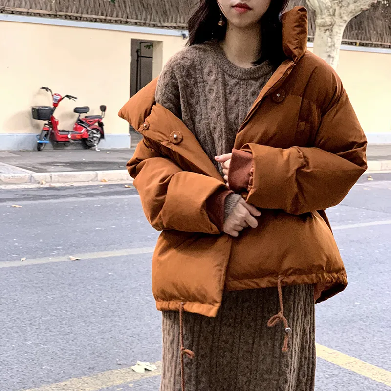 Women's Winter Casual Loose Warm Parka With Buttons