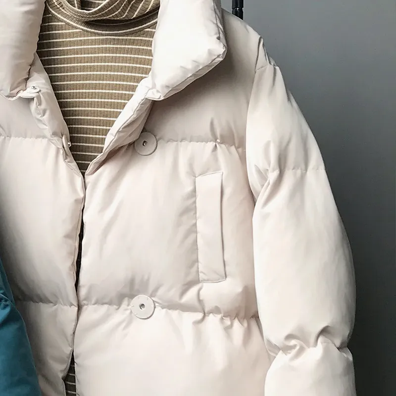 Women's Winter Casual Loose Warm Parka With Buttons