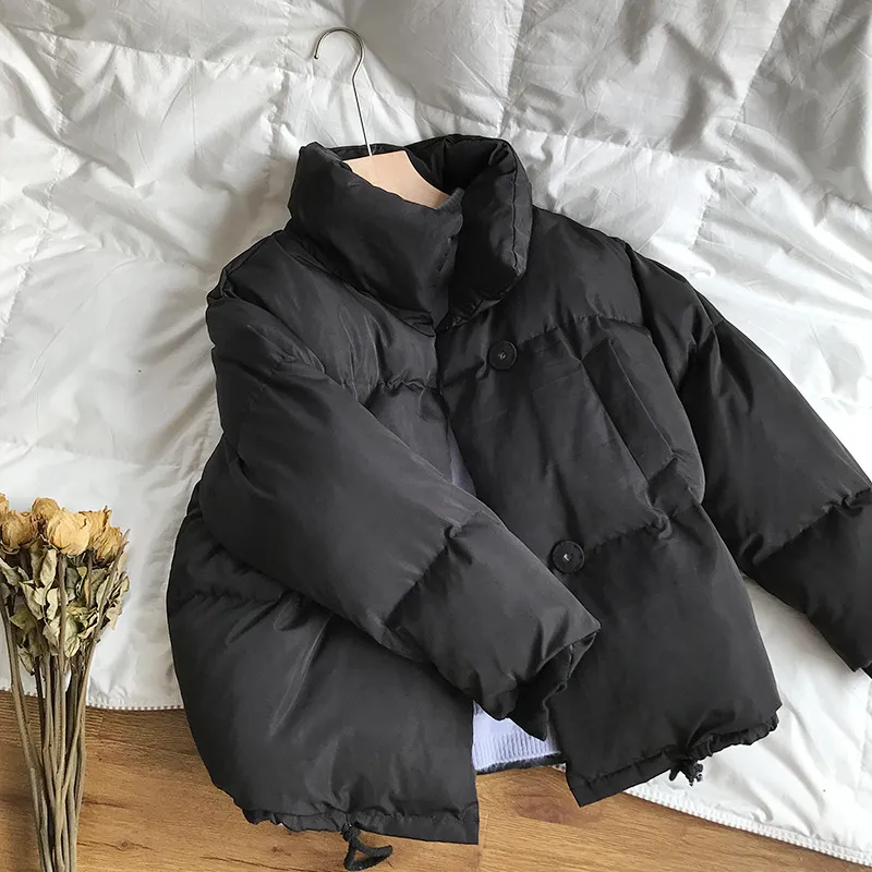 Women's Winter Casual Loose Warm Parka With Buttons