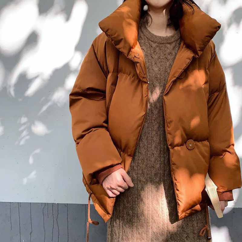 Women's Winter Casual Loose Warm Parka With Buttons