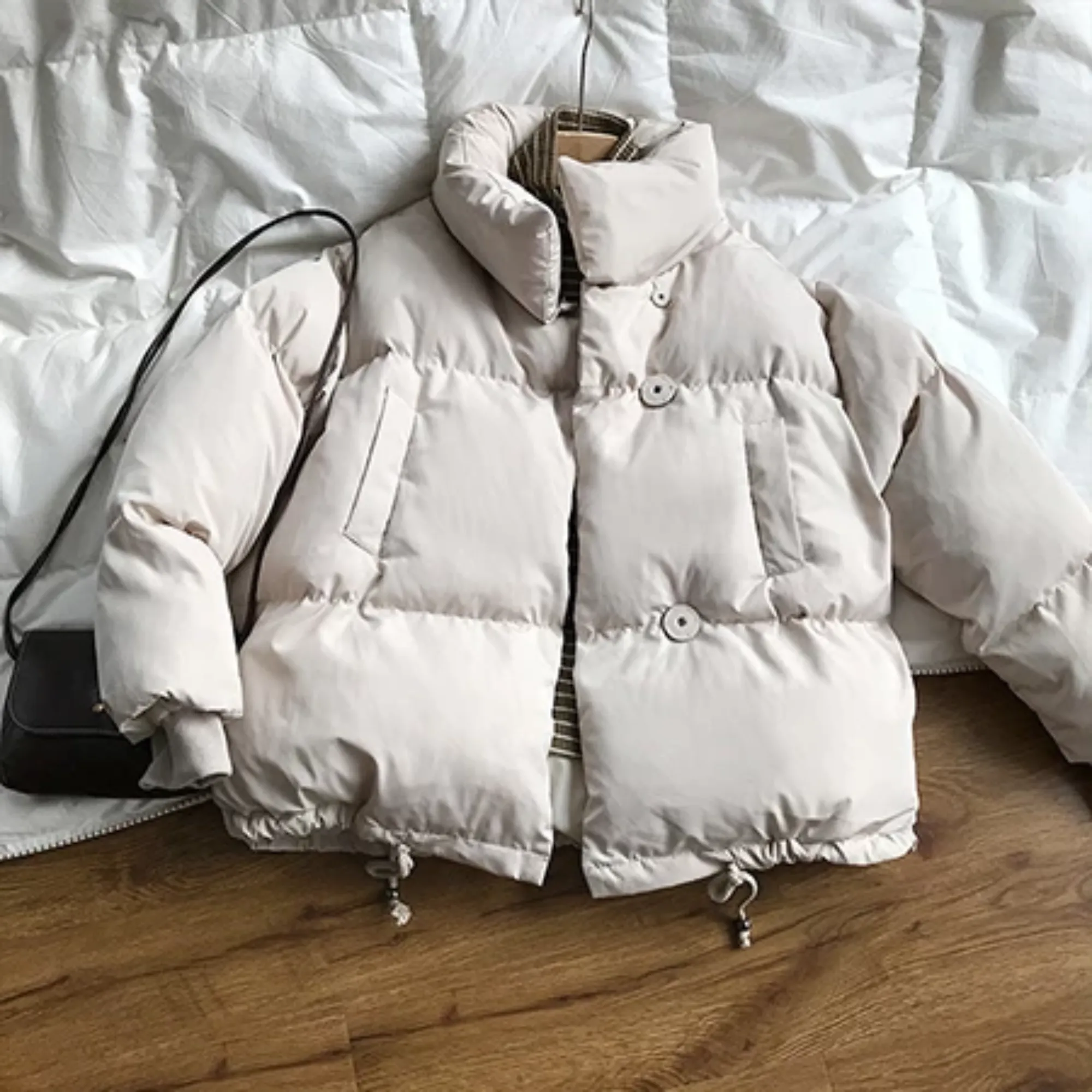 Women's Winter Casual Loose Warm Parka With Buttons