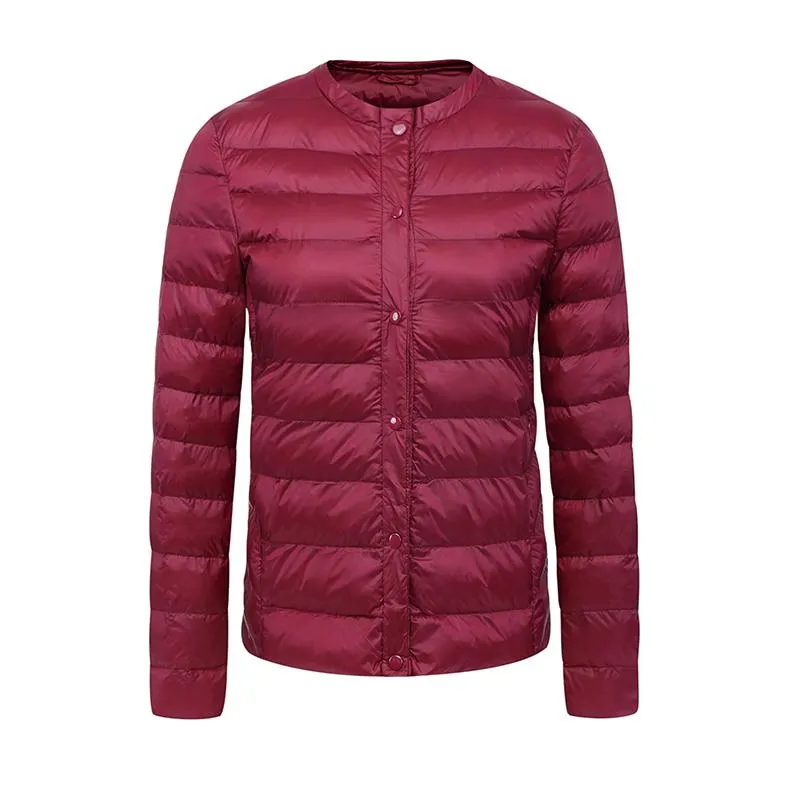 Women's Winter Casual Short Slim Warm Parka With Buttons