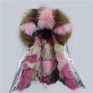 Women's Winter Casual Short Thick Warm Parka With Raccoon Fur