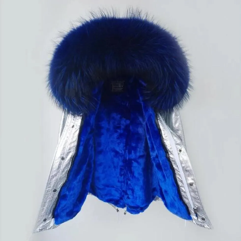Women's Winter Casual Short Warm Parka With Raccoon Fur