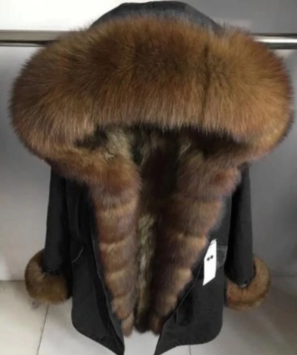 Women's Winter Casual Thick Long Parka With Raccoon Fur