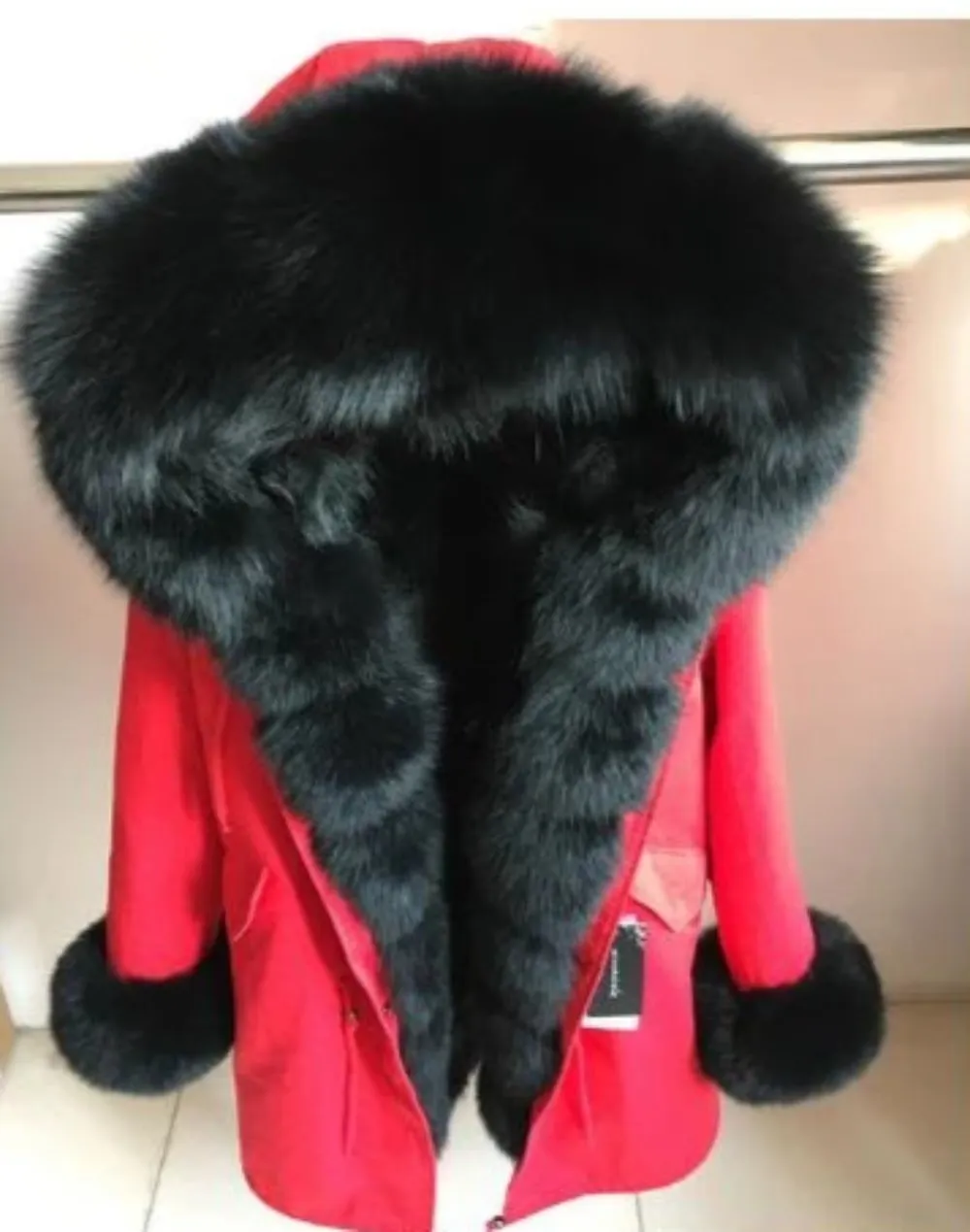 Women's Winter Casual Thick Long Parka With Raccoon Fur