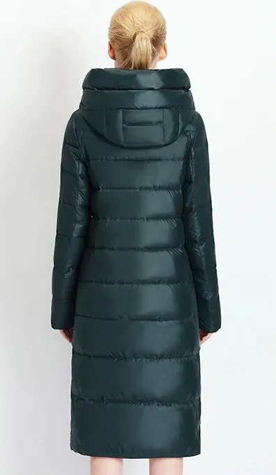 Women's Winter Hooded Warm Bio-Fluff Long Parka