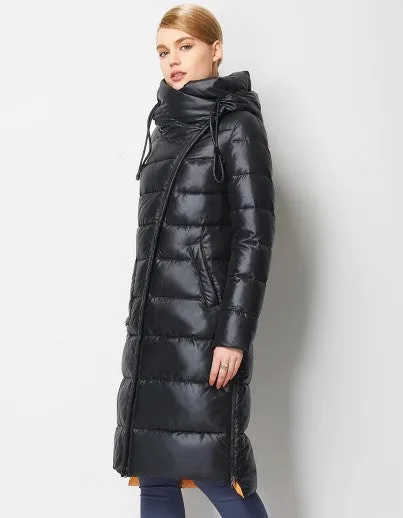 Women's Winter Hooded Warm Bio-Fluff Long Parka