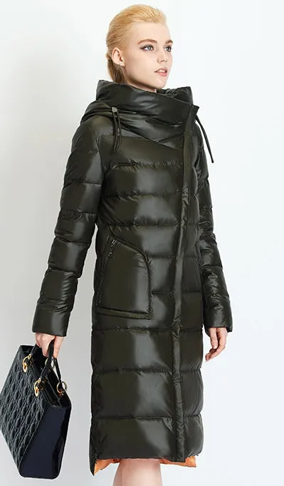 Women's Winter Hooded Warm Bio-Fluff Long Parka