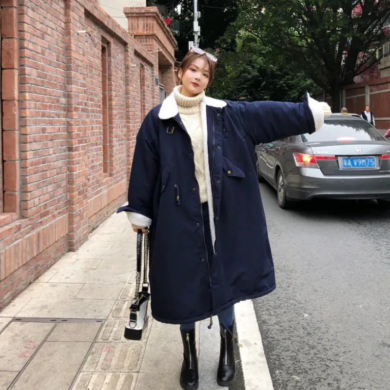 Women's Winter Thick Loose Long Parka With Fur