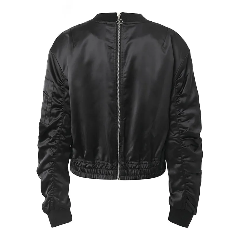 Women's Winter Waist Belt Bomber