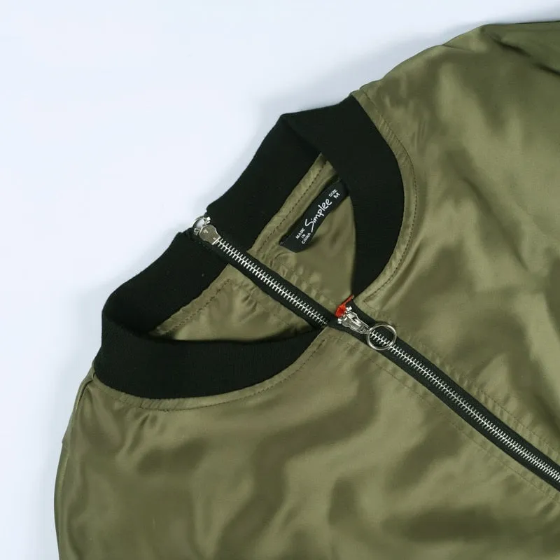 Women's Winter Waist Belt Bomber