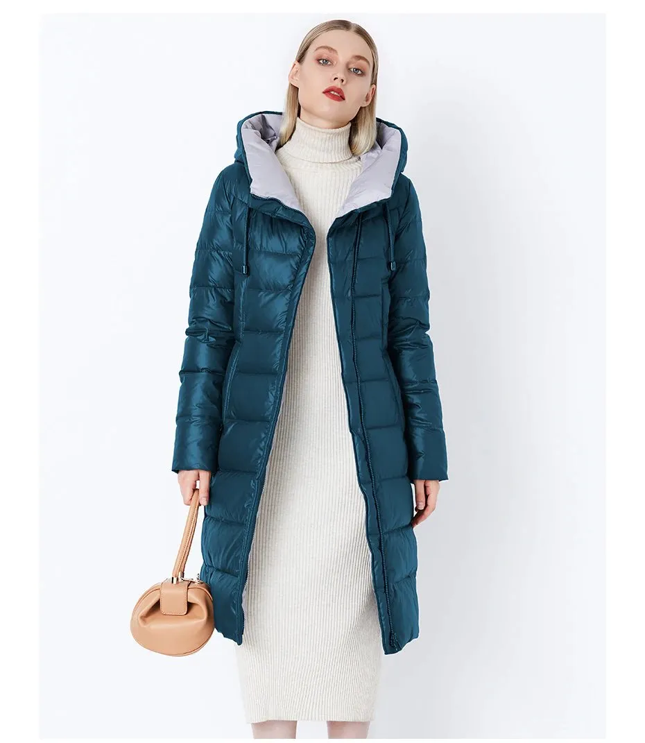 Women's Winter Warm Hooded Bio-Fluff Long Parka