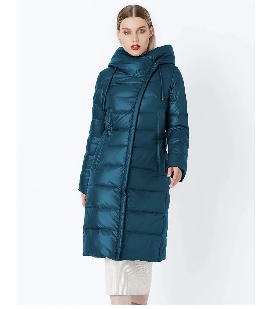 Women's Winter Warm Hooded Bio-Fluff Long Parka