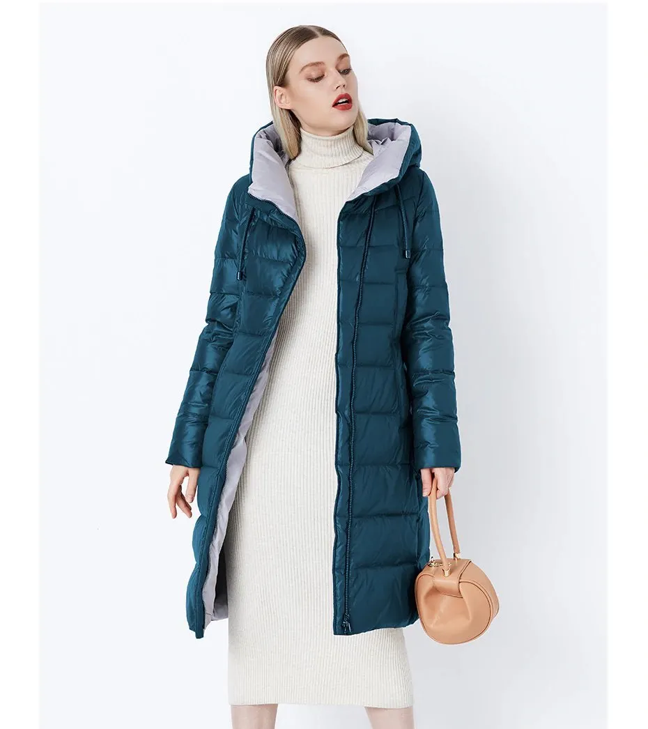Women's Winter Warm Hooded Bio-Fluff Long Parka