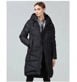 Women's Winter Warm Hooded Long Bio-Down Parka