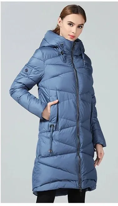 Women's Winter Warm Hooded Long Bio-Down Parka