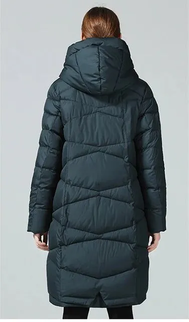 Women's Winter Warm Hooded Long Bio-Down Parka