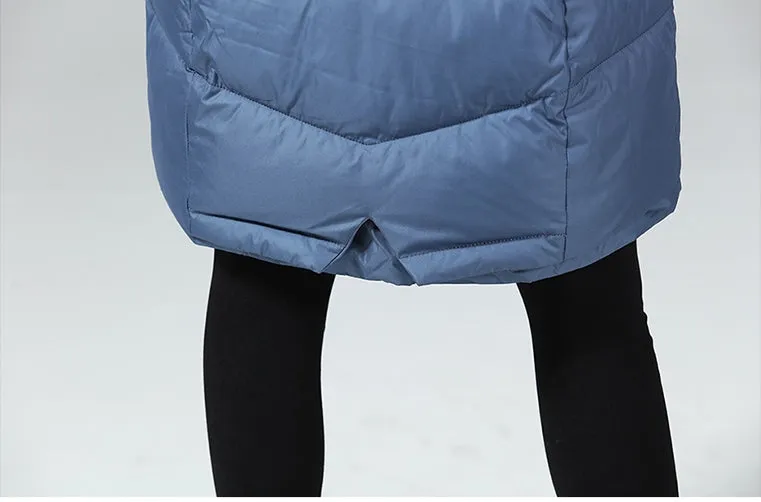 Women's Winter Warm Hooded Long Bio-Down Parka