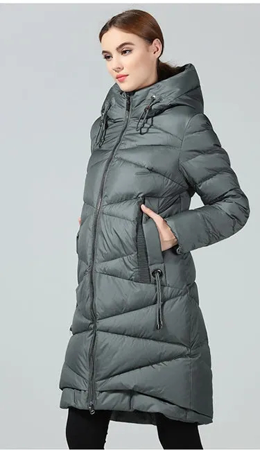 Women's Winter Warm Hooded Long Bio-Down Parka